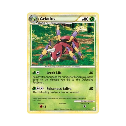 포켓몬 TCG 아리아도스 R 하트골드 & 소울실버 (영문판)