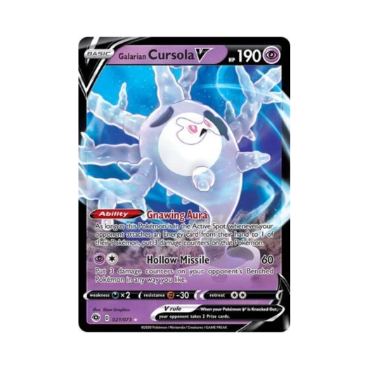 Pokemon TCG Galarian Cursola V HRV Champion's Path (English Ver.)