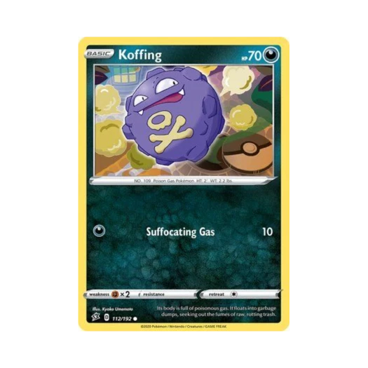 Pokemon TCG Koffing C Rebel Clash (English Ver.)