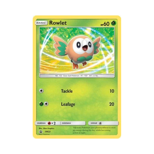 포켓몬 TCG 나몰빼미 P 썬 & 문 프로모카드 (영문판)