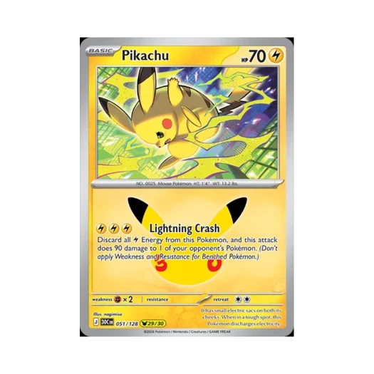 포켓몬 TCG 피카츄 29/30 30주년 기념 피카츄 컬렉션 (영문판)