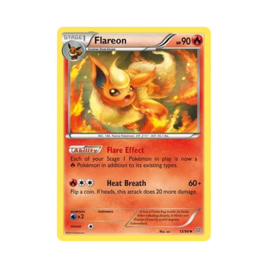 Pokemon TCG Flareon U Ancient Origins (English Ver.)