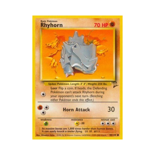 Pokemon TCG Rhyhorn C Base Set 2 (English Ver.)