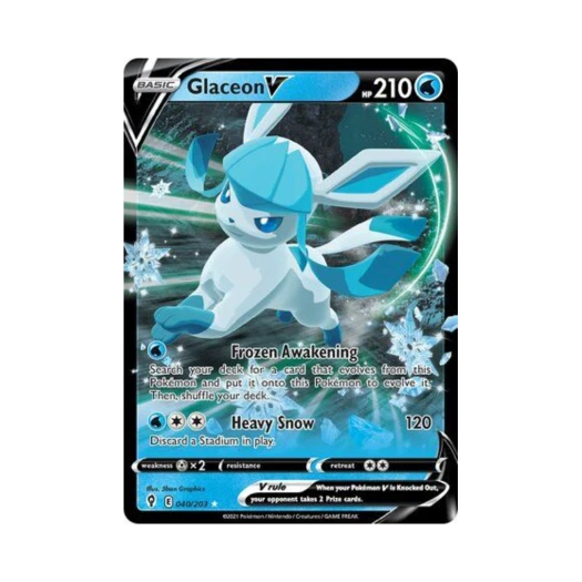 포켓몬 TCG 글레이시아 V HRV 이볼빙 스카이즈 (영문판)