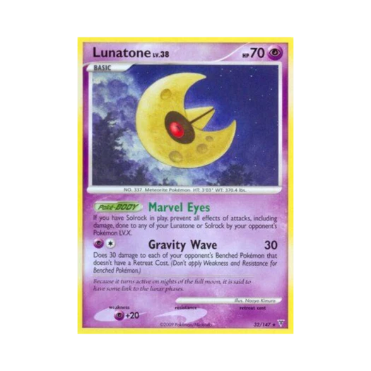 Pokemon TCG Lunatone R Supreme Victors (English Ver.)