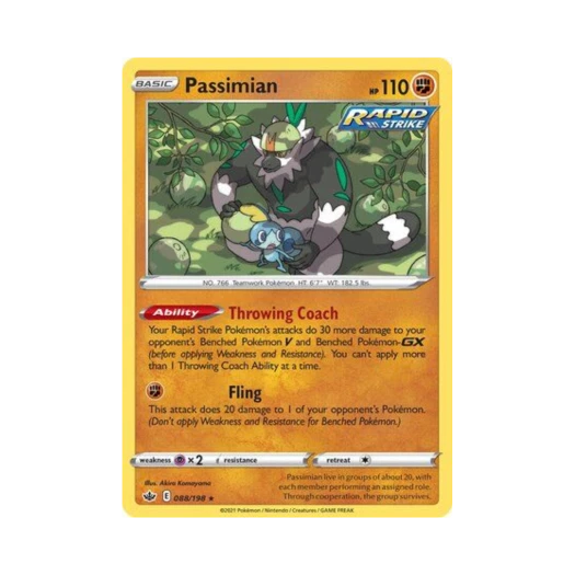 포켓몬 TCG 내던숭이 R 칠링 레인 (영문판)