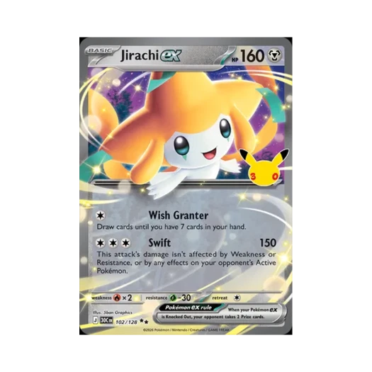 포켓몬 TCG 지라치 ex RR 30주년 기념 (영문판)