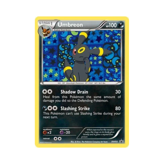 포켓몬 TCG 블래키 P 블랙 & 화이트 프로모카드 (영문판)