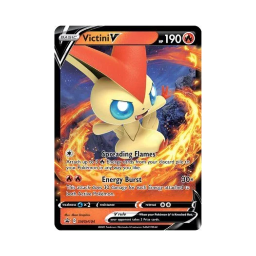 포켓몬 TCG 비크티니 V P 소드 & 실드 프로모카드 (영문판)