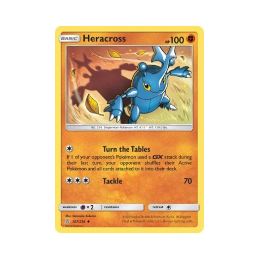 Pokemon TCG Heracross U Unified Minds (English Ver.)