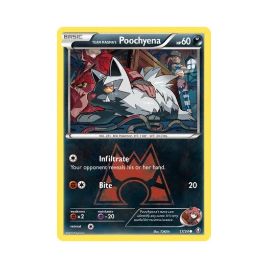 포켓몬 TCG 마그마단의 포챠나 C 더블 크라이시스 (영문판)