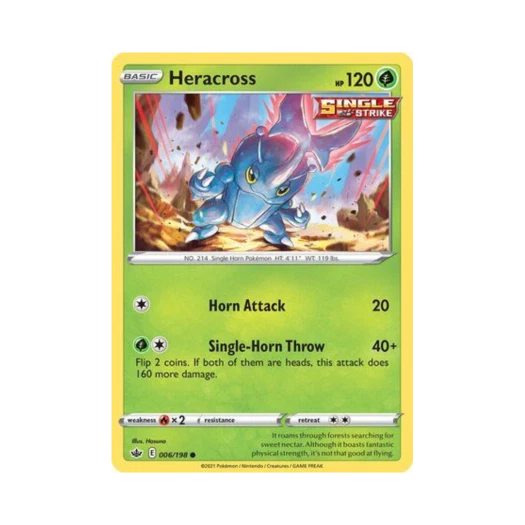 포켓몬 TCG 헤라크로스 C 칠링 레인 (영문판)