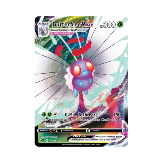 Pokemon TCG Butterfree VMAX HRV Darkness Ablaze (English Ver.)