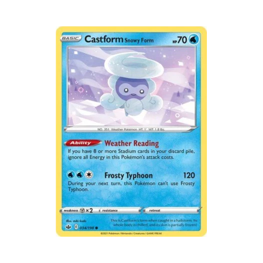 포켓몬 TCG 캐스퐁 설운의 모습 C 칠링 레인 (영문판)