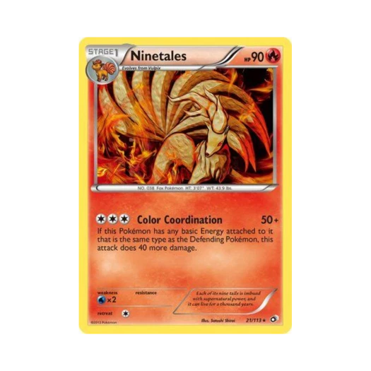 포켓몬 TCG 나인테일 R 레전더리 트레져스 (영문판)