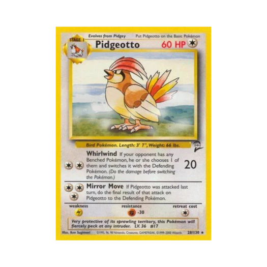 포켓몬 TCG 피죤 R 베이스 세트 2 (영문판)