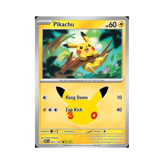 Pokemon TCG Pikachu 19/30 30th Celebration (English Ver.)