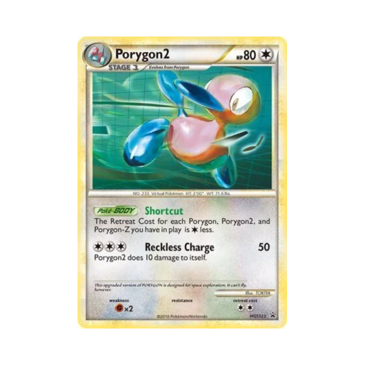 포켓몬 TCG 폴리곤2 P 하트골드 & 소울실버 프로모카드 (영문판)