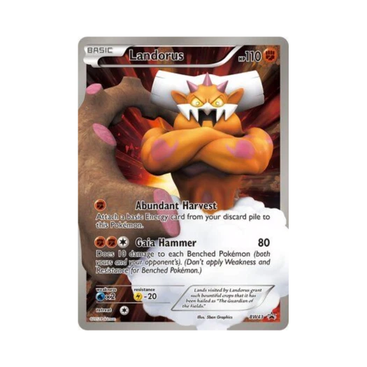 포켓몬 TCG 랜드로스 P 블랙 & 화이트 프로모카드 (영문판)