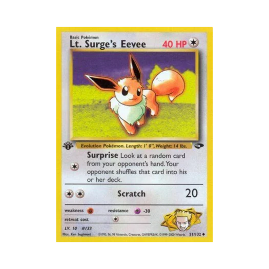 Pokemon TCG Lt. Surge's Eevee U Gym Challenge (English Ver.)