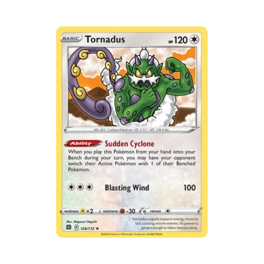 Pokemon TCG Tornadus R Brilliant Stars (English Ver.)