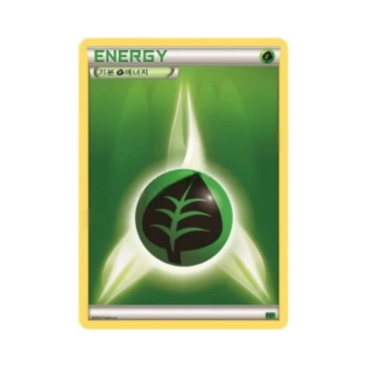Pokemon TCG Basic Grass Energy XY First Set Chespin Evolution (Korean Ver.)