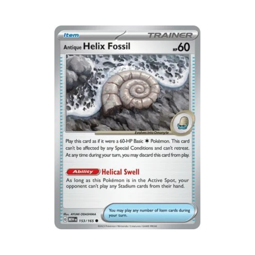 Pokemon TCG Antique Helix Fossil C Scarlet & Violet 151 (English Ver.)