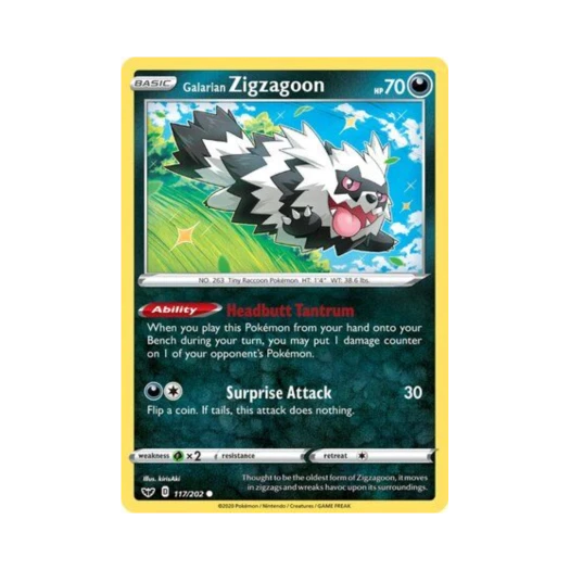 포켓몬 TCG 가라르 지그제구리 C 소드 & 실드 (영문판)