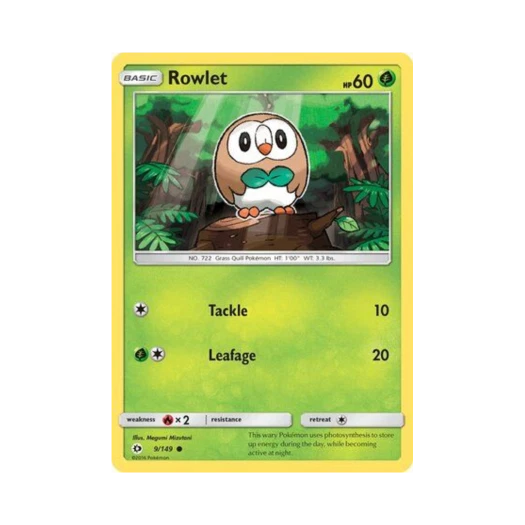 포켓몬 TCG 나몰빼미 C 썬 & 문 (영문판)