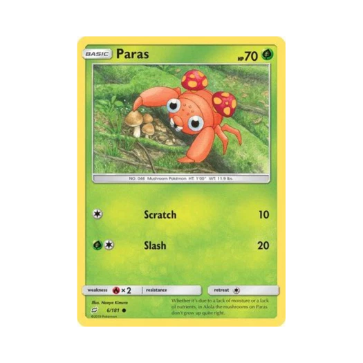 포켓몬 TCG 파라스 C 팀업 (영문판)