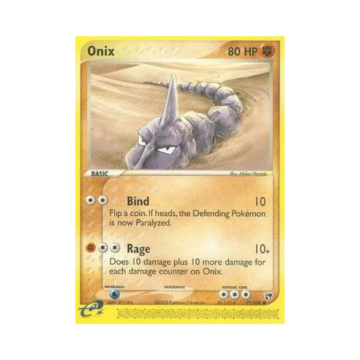 Pokemon TCG Onix C EX Sandstorm (English Ver.)