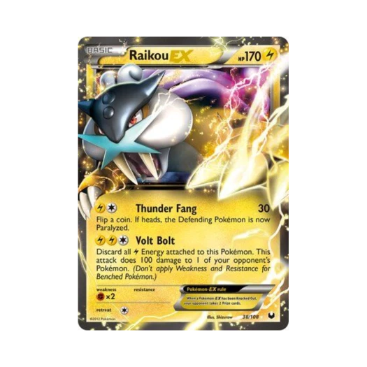 포켓몬 TCG 라이코 ex RHE 다크 익스플로러스 (영문판)