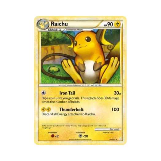 포켓몬 TCG 라이츄 RH 하트골드 & 소울실버 (영문판)