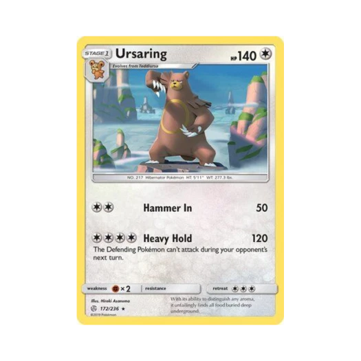Pokemon TCG Ursaring R Cosmic Eclipse (English Ver.)