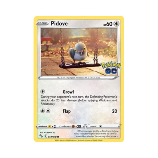 포켓몬 TCG 콩둘기 C 포켓몬 고 (영문판)