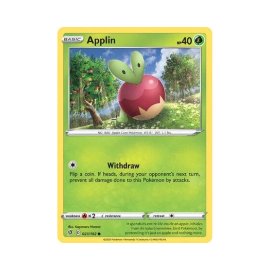 Pokemon TCG Applin C Rebel Clash (English Ver.)