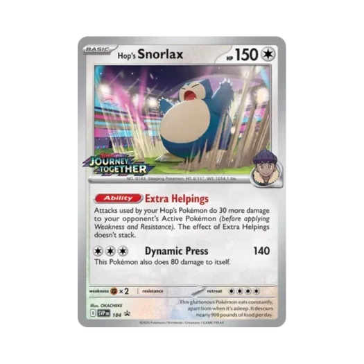 포켓몬 TCG 호브의 잠만보 P 스칼렛 & 바이올렛 프로모 카드 (영문판)