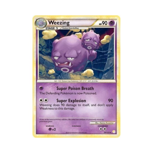 Pokemon TCG Weezing R HeartGold & SoulSilver (English Ver.)
