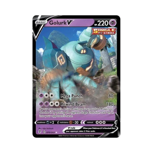 포켓몬 TCG 골루그 V HRV 이볼빙 스카이즈 (영문판)