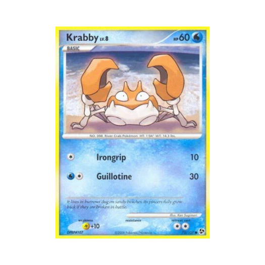 Pokemon TCG Krabby C Great Encounters (English Ver.)